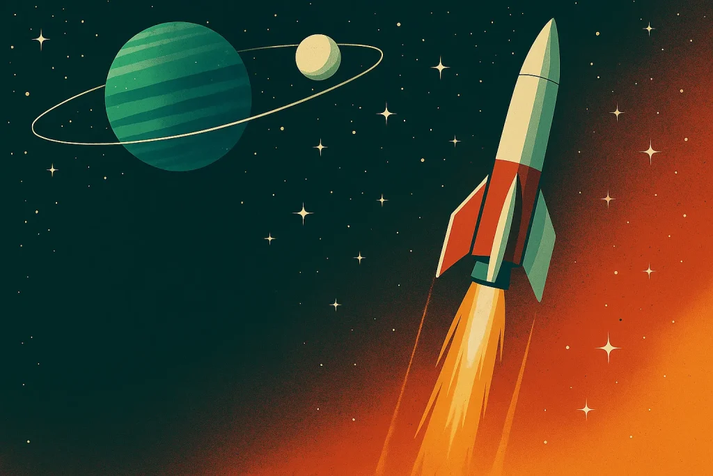 20250703 2150 Retro Space Poster remix 01jz90t81fed9s3m2x5b0gvhcr